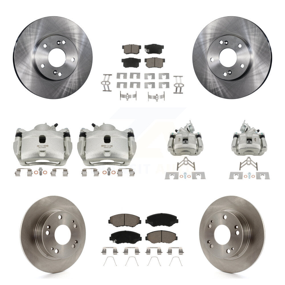 Rotors d'étrier de frein à disque avant et arrière et Kit de plaquettes en céramique (10 pièces) pour Honda Accor