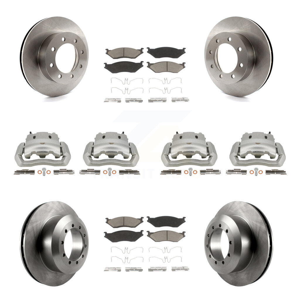 Kit de plaquettes en céramique pour Rotors d'étrier de frein avant et arrière (10 pièces) pour Ford E-550 Super Dut