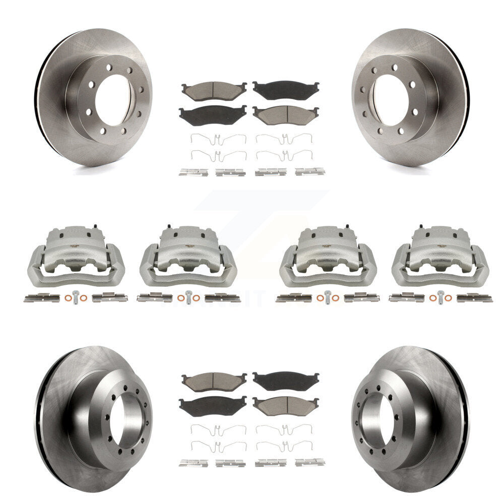 Kit de plaquettes en céramique pour Rotors d'étrier de frein avant et arrière (10 pièces) pour Ford E-550 Super Dut