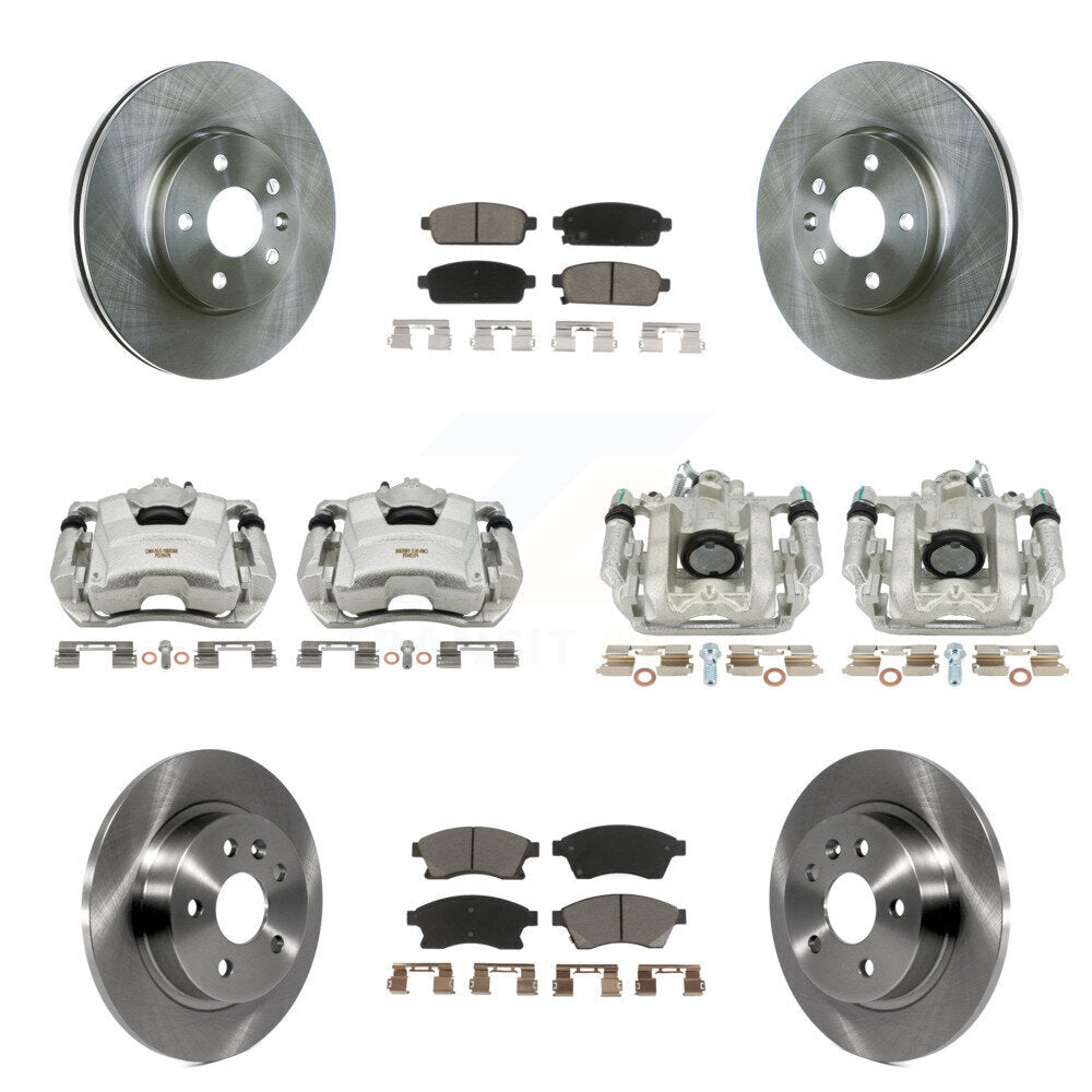 Kit de Rotor d'étrier de frein à disque avant et arrière et plaquettes en céramique (10 pièces) pour Chevrolet Cruze