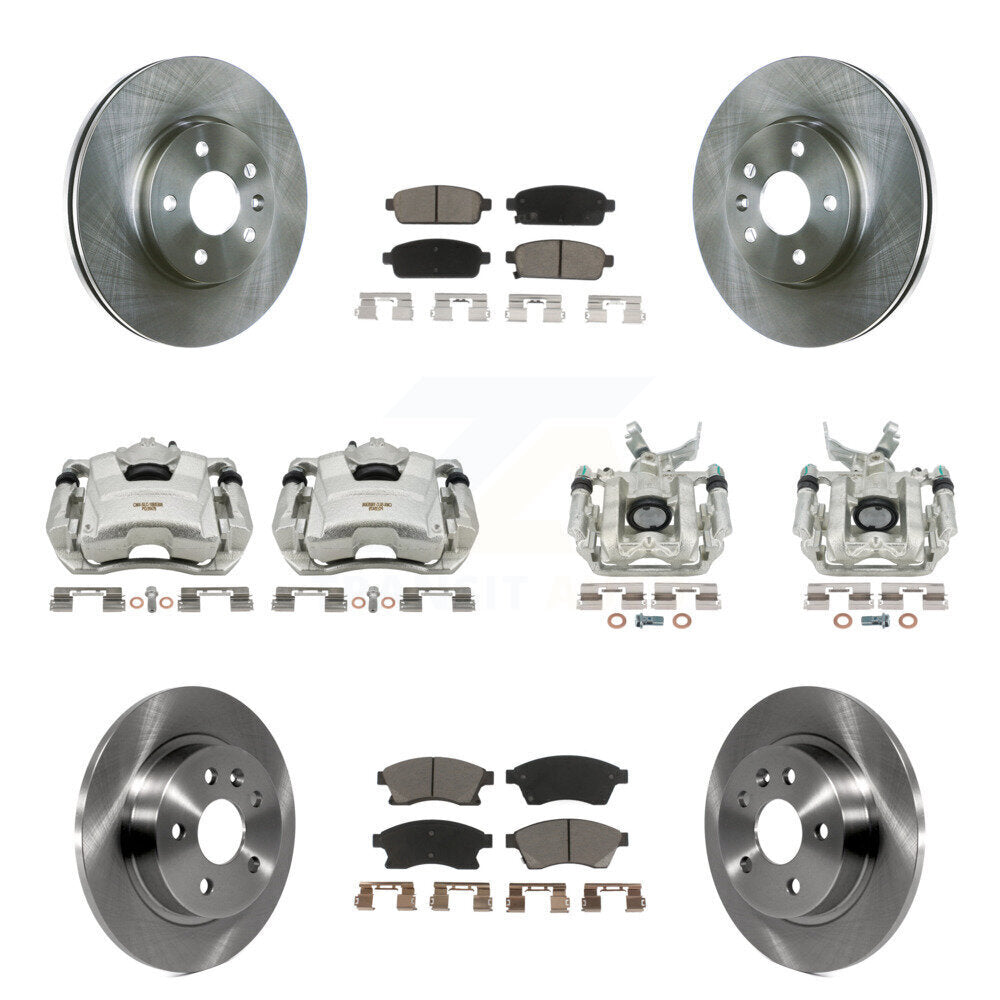 Rotor d'étrier de frein à disque avant et arrière et Kit de plaquettes en céramique (10 pièces) pour Chevrolet Soni