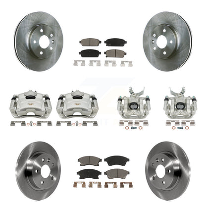 Rotor d'étrier de frein à disque avant et arrière et Kit de plaquettes en céramique (10 pièces) pour Chevrolet Soni