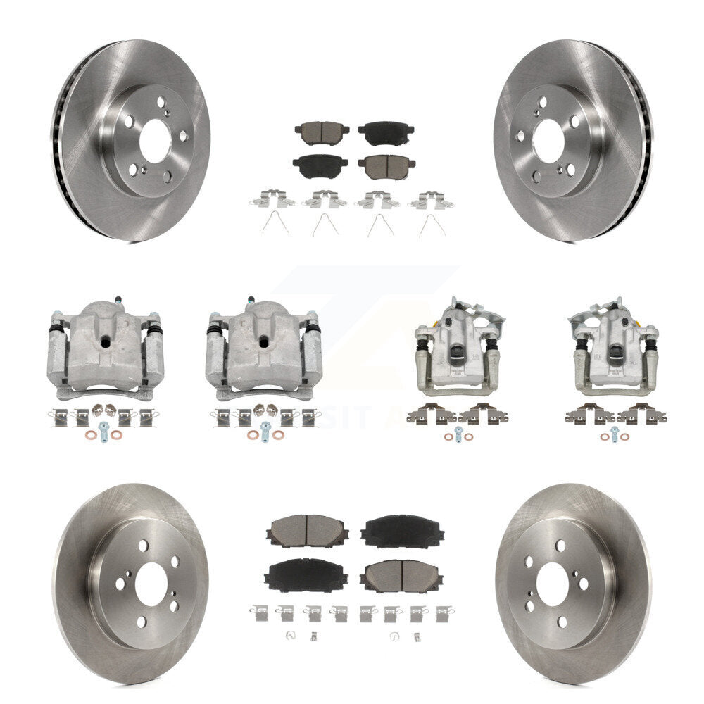 Rotor d'étrier de frein avant et arrière et Kit de plaquettes en céramique (10 pièces) pour Toyota Prius Plug-I