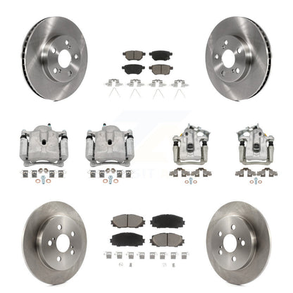 Rotor d'étrier de frein avant et arrière et Kit de plaquettes en céramique (10 pièces) pour Toyota Prius Plug-I