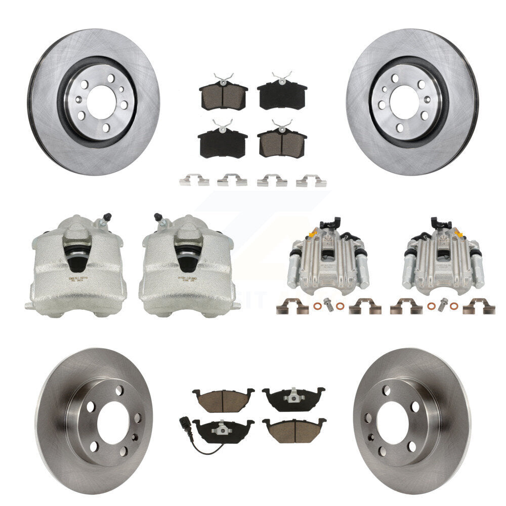 Kit de plaquettes en céramique pour Rotors d'étrier de frein avant et arrière (10 pièces) pour Volkswagen Golf Jett