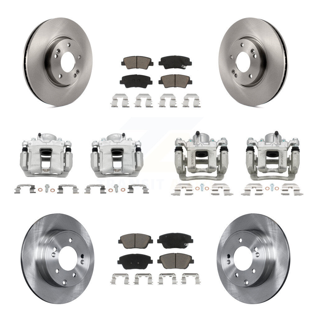 Kit de Rotor d'étrier de frein avant et arrière et plaquettes en céramique (10 pièces) pour Hyundai Sonata Ki