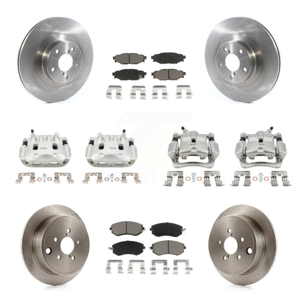 Rotors d'étrier de frein à disque avant et arrière et Kit de plaquettes en céramique (10 pièces) pour Subaru Imprez