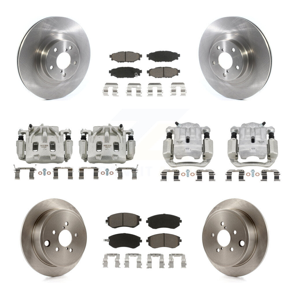 Kit de Rotor d'étrier de frein à disque avant et arrière et plaquettes en céramique (10 pièces) pour Subaru Legac