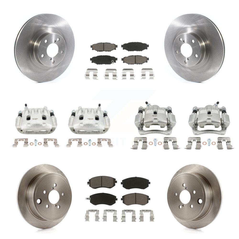 Kit de rotors d'étrier de frein avant et arrière et plaquettes en céramique (10 pièces) pour Subaru Forester WR