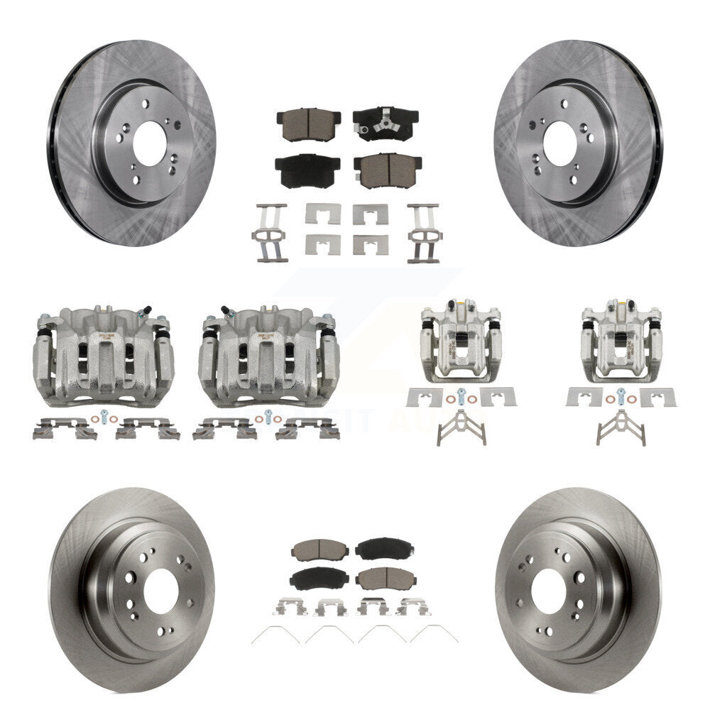 Kit de Rotor d'étrier de frein à disque avant et arrière et plaquettes en céramique (10 pièces) pour Honda Crosstou