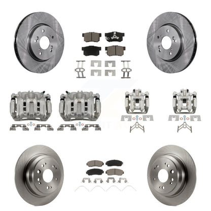 Kit de Rotor d'étrier de frein à disque avant et arrière et plaquettes en céramique (10 pièces) pour Honda Crosstou