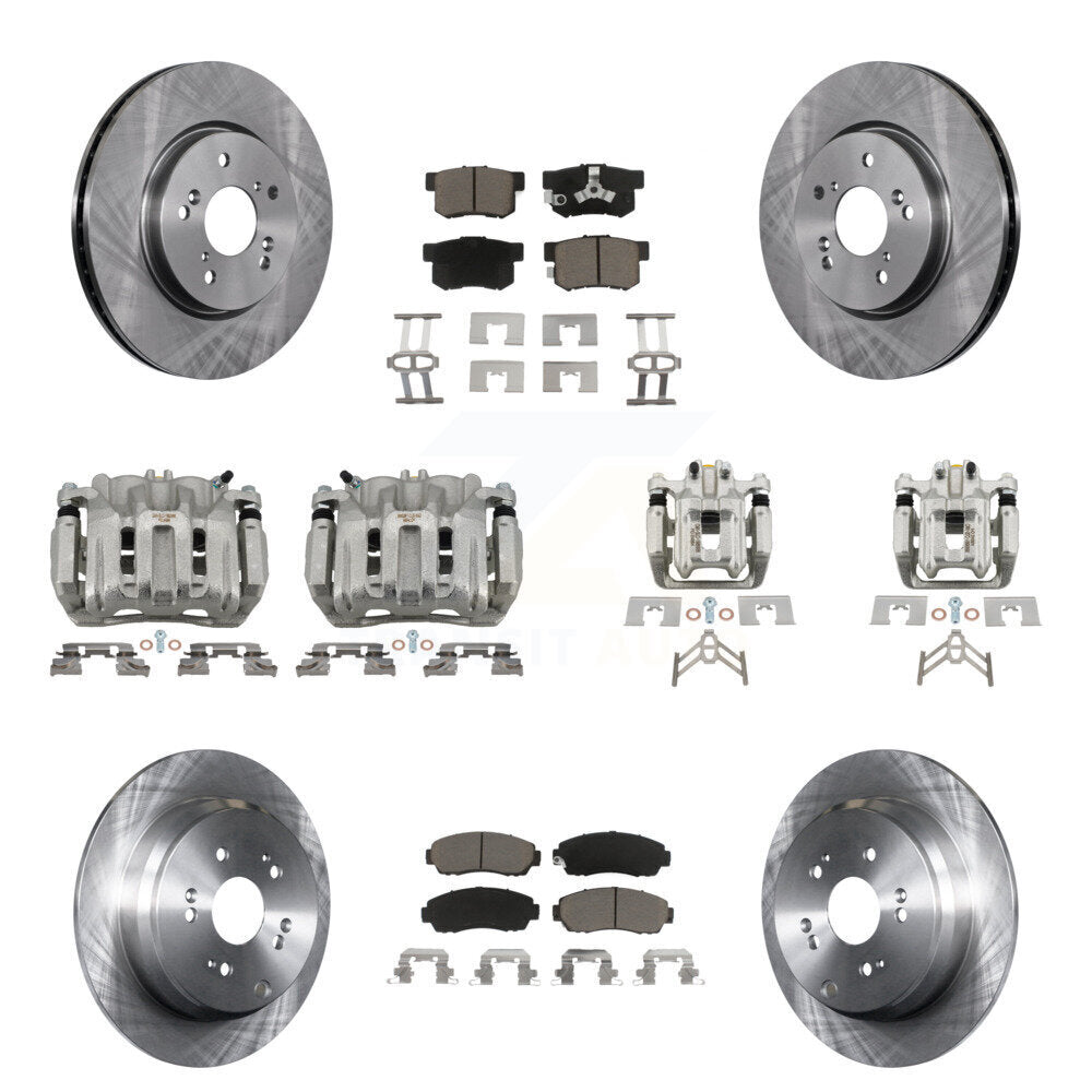Kit de rotors d'étrier de frein à disque avant et arrière et plaquettes en céramique (10 pièces) pour Honda CR-V