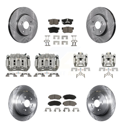Kit de rotors d'étrier de frein à disque avant et arrière et plaquettes en céramique (10 pièces) pour Honda CR-V
