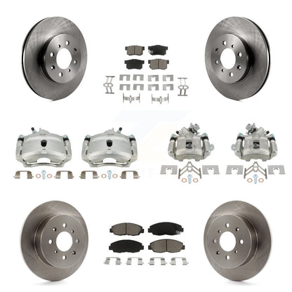 Kit de rotors d'étrier de frein à disque avant et arrière et plaquettes en céramique (10 pièces) pour Honda Civi