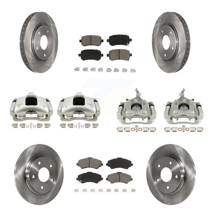 Kit de rotors d'étrier de frein avant et arrière et plaquettes en céramique (10 pièces) pour Dodge Journe 09-11
