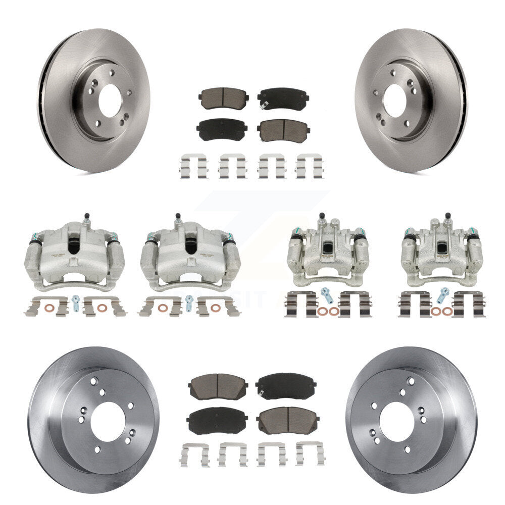 Kit de Rotor d'étrier de frein avant et arrière et plaquettes en céramique (10 pièces) pour Hyundai Tucson Ki
