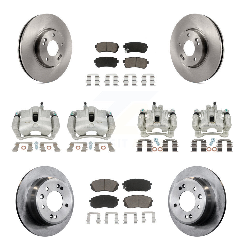 Kit de Rotor d'étrier de frein avant et arrière et plaquettes en céramique (10 pièces) pour Hyundai Tucson Ki