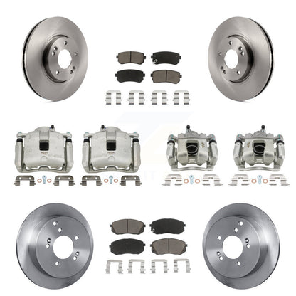 Rotors d'étrier de frein à disque avant et arrière et Kit de plaquettes en céramique (10 pièces) pour Kia Sportag