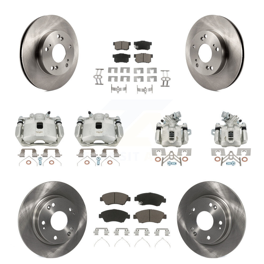 Rotor d'étrier de frein avant et arrière et Kit de plaquettes en céramique (10 pièces) pour Acura ILX 1.5 13-15