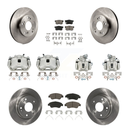 Rotor d'étrier de frein avant et arrière et Kit de plaquettes en céramique (10 pièces) pour Acura ILX 1.5 13-15