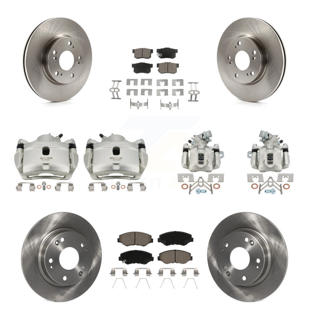 Kit de rotors d'étrier de frein avant et arrière et plaquettes en céramique (10 pièces) pour Acura ILX 2.0 2013