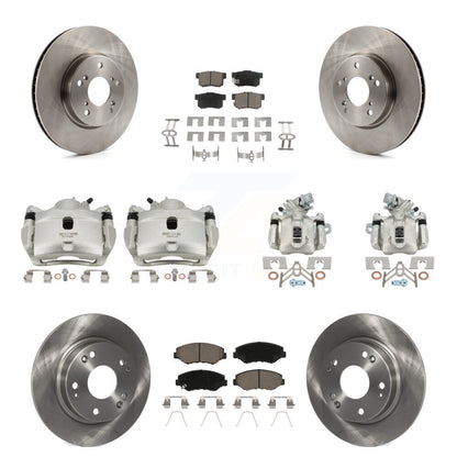 Kit de rotors d'étrier de frein à disque avant et arrière et plaquettes en céramique (10 pièces) pour Honda Civi