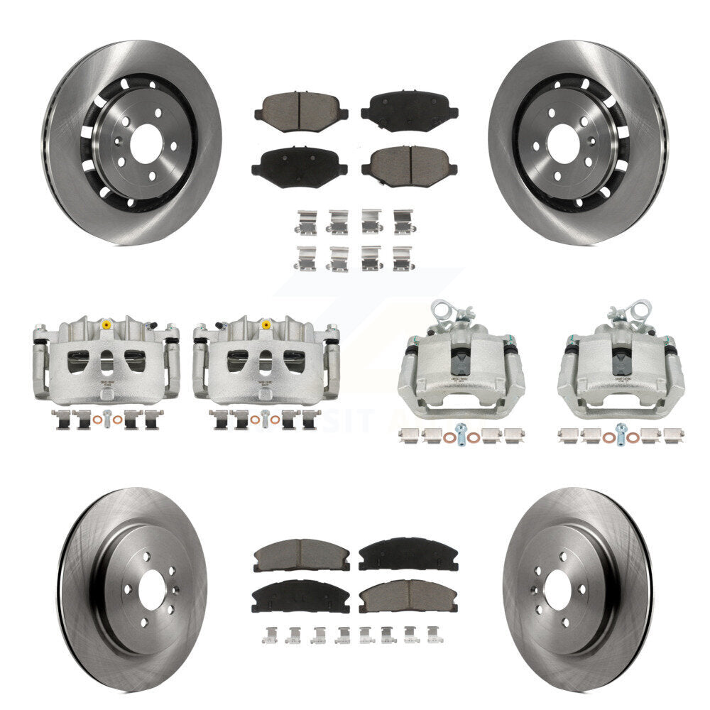 Kit de Rotor d'étrier de frein avant et arrière et plaquettes en céramique (10 pièces) pour Ford Explorer Fle