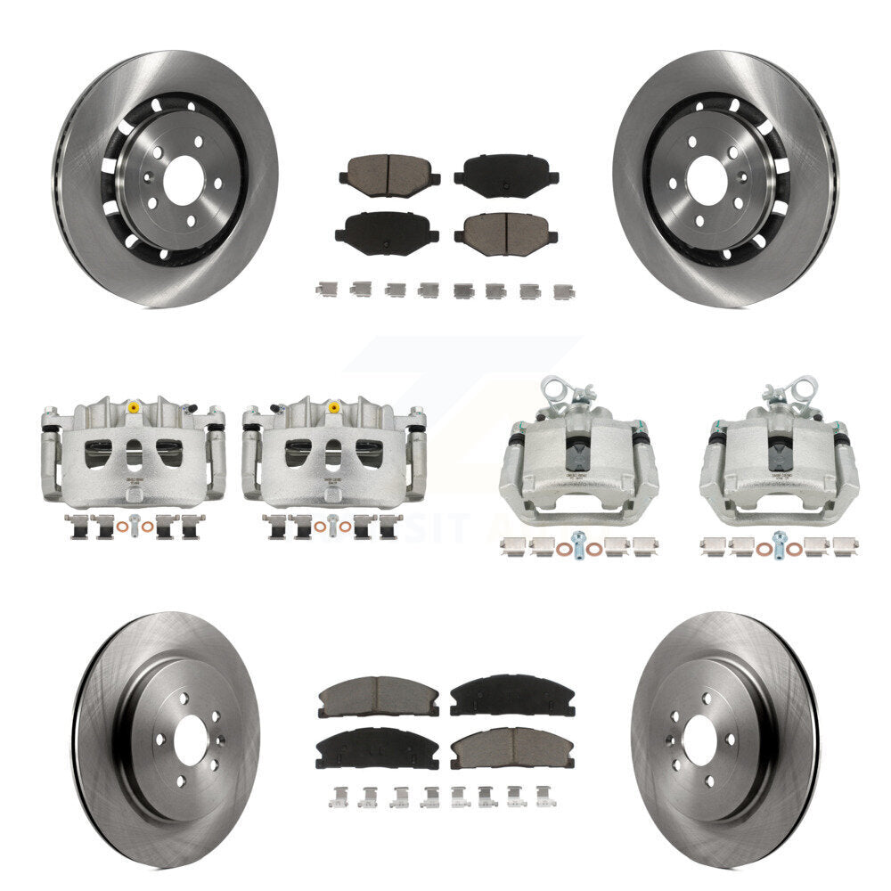 Rotor d'étrier de frein avant et arrière et Kit de plaquettes en céramique (10 pièces) pour Ford Explorer Polic