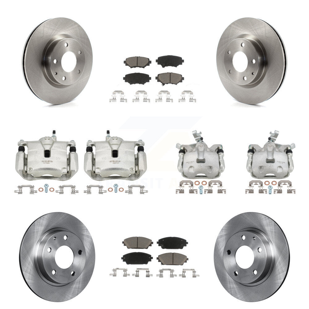Kit de Rotor d'étrier de frein avant et arrière et plaquettes en céramique (10 pièces) pour Mazda 3 Sport 2.5