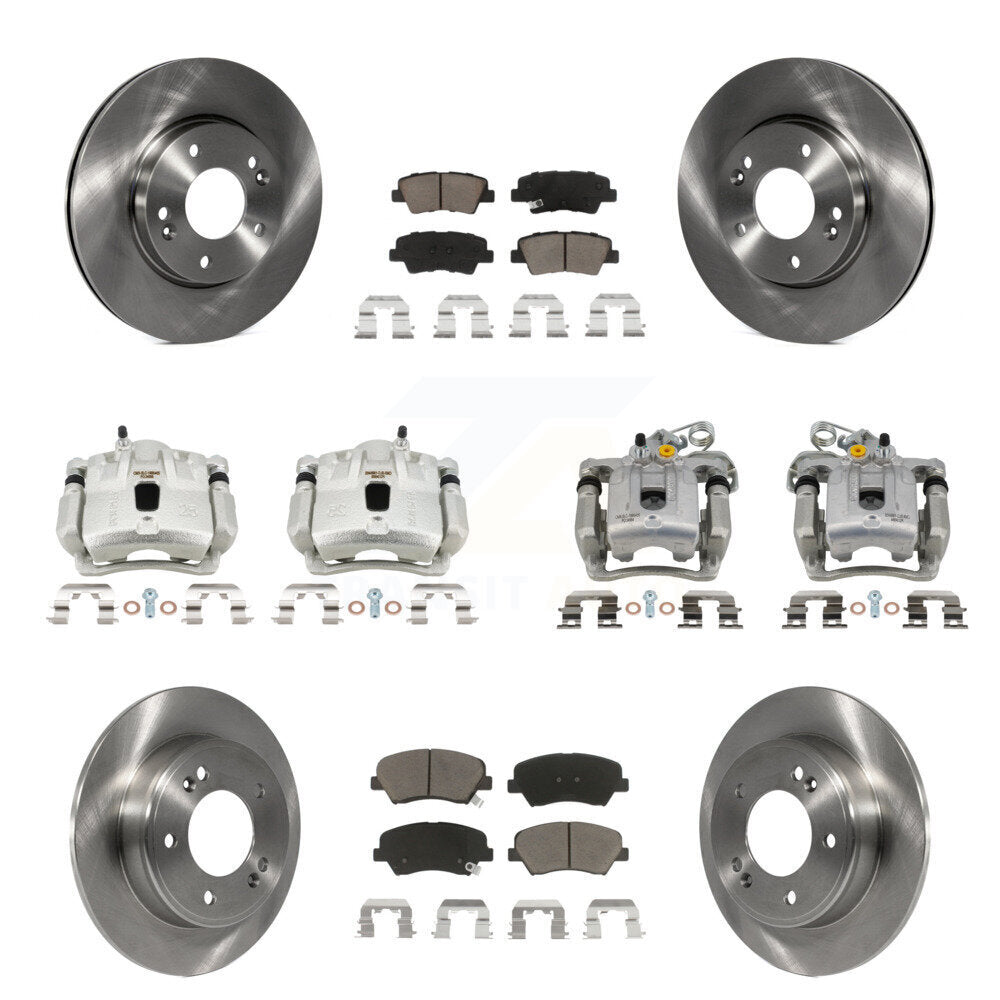 Kit de Rotor d'étrier de frein à disque avant et arrière et plaquettes en céramique (10 pièces) pour Hyundai Elantr