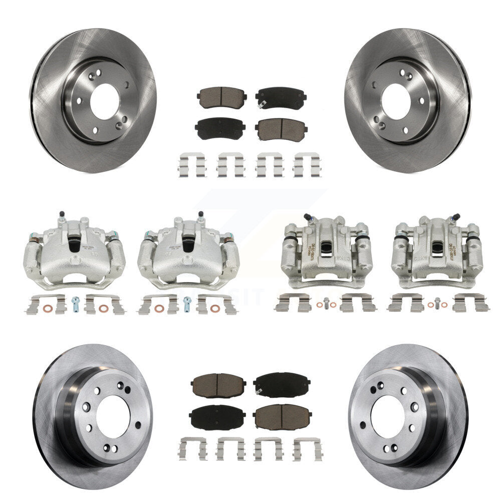 Kit de Rotor d'étrier de frein à disque avant et arrière et plaquettes en céramique (10 pièces) pour Hyundai Elantr