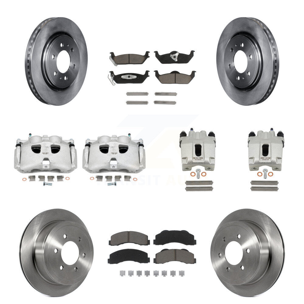 Kit de rotors d'étrier de frein à disque avant et arrière et plaquettes en céramique (10 pièces) pour Ford F-150