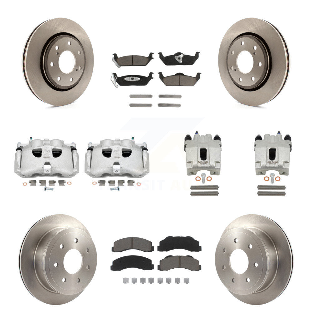 Kit de rotors d'étrier de frein à disque avant et arrière et plaquettes en céramique (10 pièces) pour Ford F-150