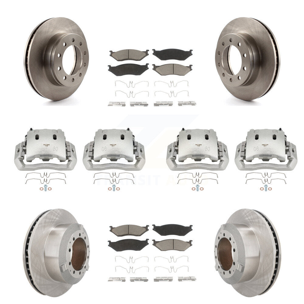 Kit de plaquettes en céramique pour Rotors d'étrier de frein avant et arrière (10 pièces) pour Ford F-450 Super Dut