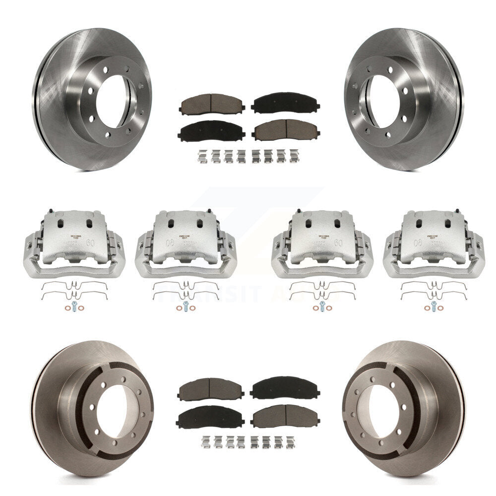 Kit de plaquettes en céramique pour Rotors d'étrier de frein avant et arrière (10 pièces) pour Ford F-450 Super Dut