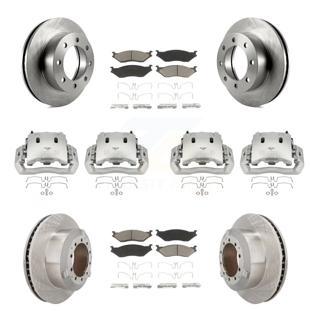 Kit de plaquettes en céramique pour Rotors d'étrier de frein avant et arrière (10 pièces) pour Ford F-450 Super Dut