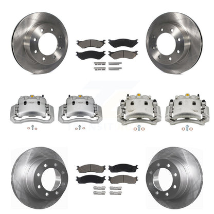 Rotors d'étrier de frein à disque avant et arrière et Kit de plaquettes en céramique (10 pièces) pour Dodge Ram 350