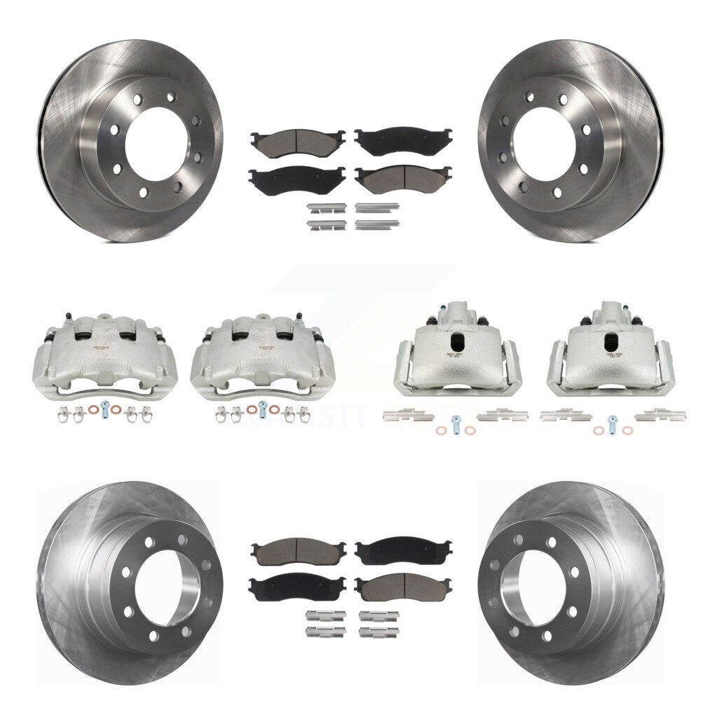 Rotors d'étrier de frein à disque avant et arrière et Kit de plaquettes en céramique (10 pièces) pour Dodge Ram 150