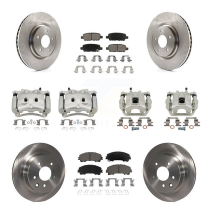 Rotors d'étrier de frein à disque avant et arrière et Kit de plaquettes en céramique (10 pièces) pour Nissan Rogu