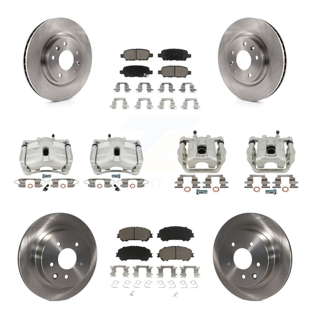 Kit de Rotor d'étrier de frein avant et arrière et plaquettes en céramique (10 pièces) pour Nissan Rogue Spor