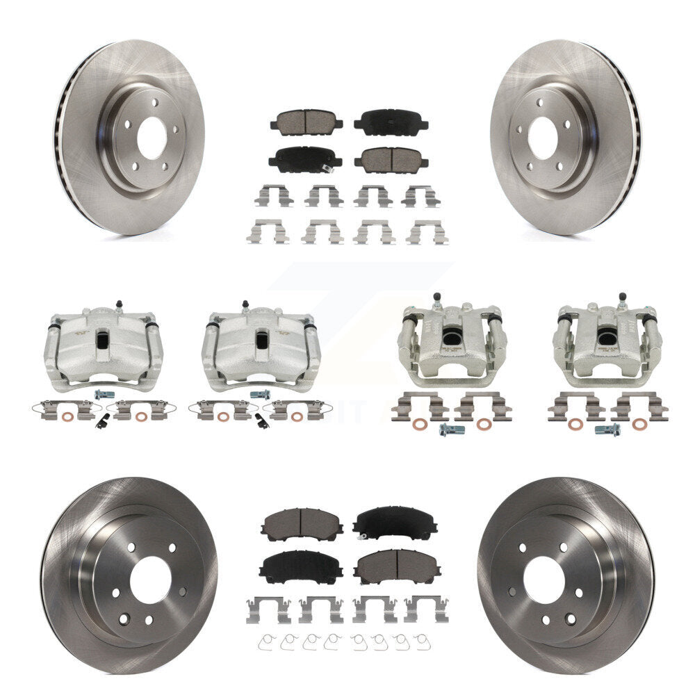 Kit de plaquettes en céramique pour rotors d'étrier de frein avant et arrière (10 pièces) pour Nissan Rogue S 14-15