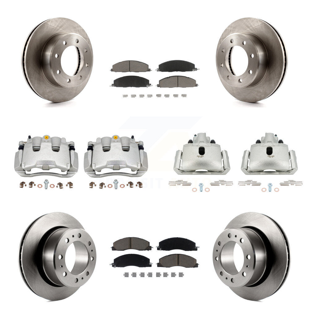 Kit de rotors d'étrier de frein à disque avant et arrière et plaquettes en céramique (10 pièces) pour Ram 1500