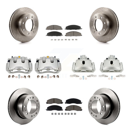 Kit de rotors d'étrier de frein à disque avant et arrière et plaquettes en céramique (10 pièces) pour Ram 1500