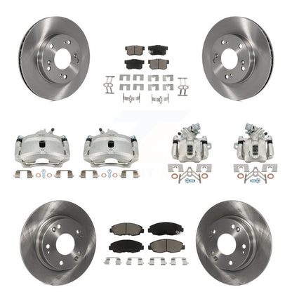 Kit de rotors d'étrier de frein à disque avant et arrière et plaquettes en céramique (10 pièces) pour Honda Civi