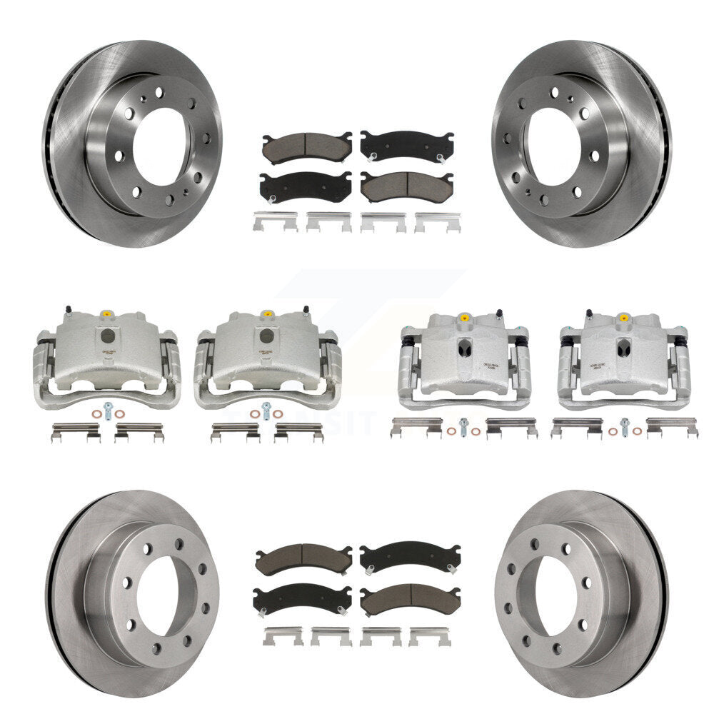 Rotor d'étrier de frein avant et arrière et Kit de plaquettes en céramique (10 pièces) pour GMC Chevrolet Sierr