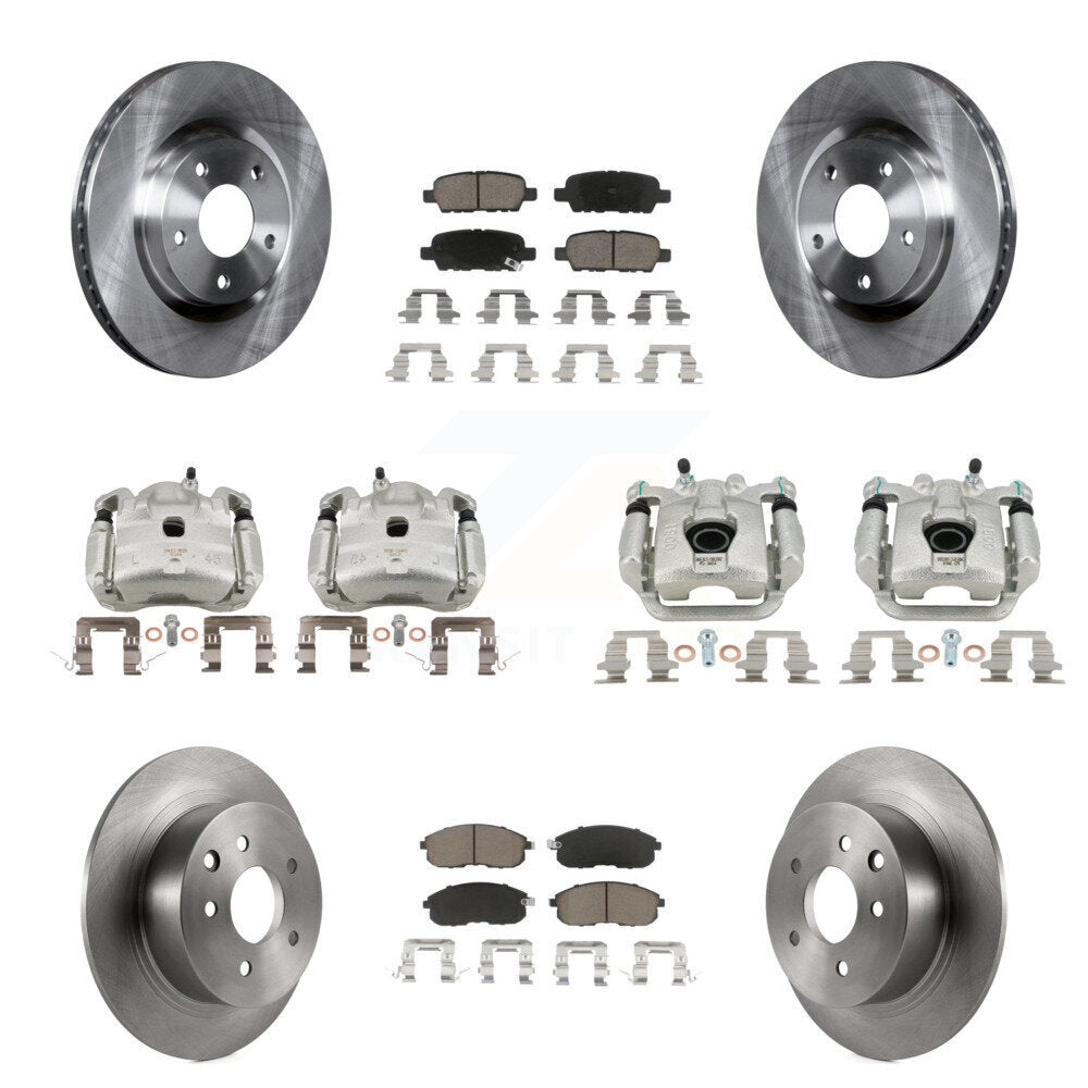 Kit de Rotor d'étrier de frein à disque avant et arrière et plaquettes en céramique (10 pièces) pour Nissan Sentr