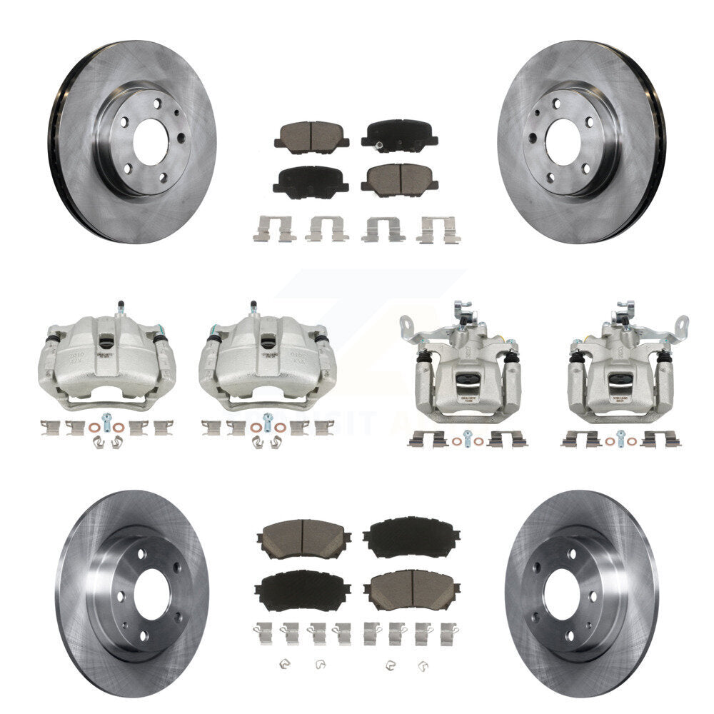 Kit de rotors d'étrier de frein à disque avant et arrière et plaquettes en céramique (10 pièces) pour Mazda 6