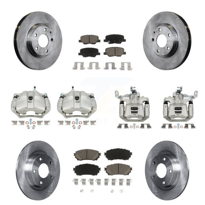 Kit de rotors d'étrier de frein à disque avant et arrière et plaquettes en céramique (10 pièces) pour Mazda 6