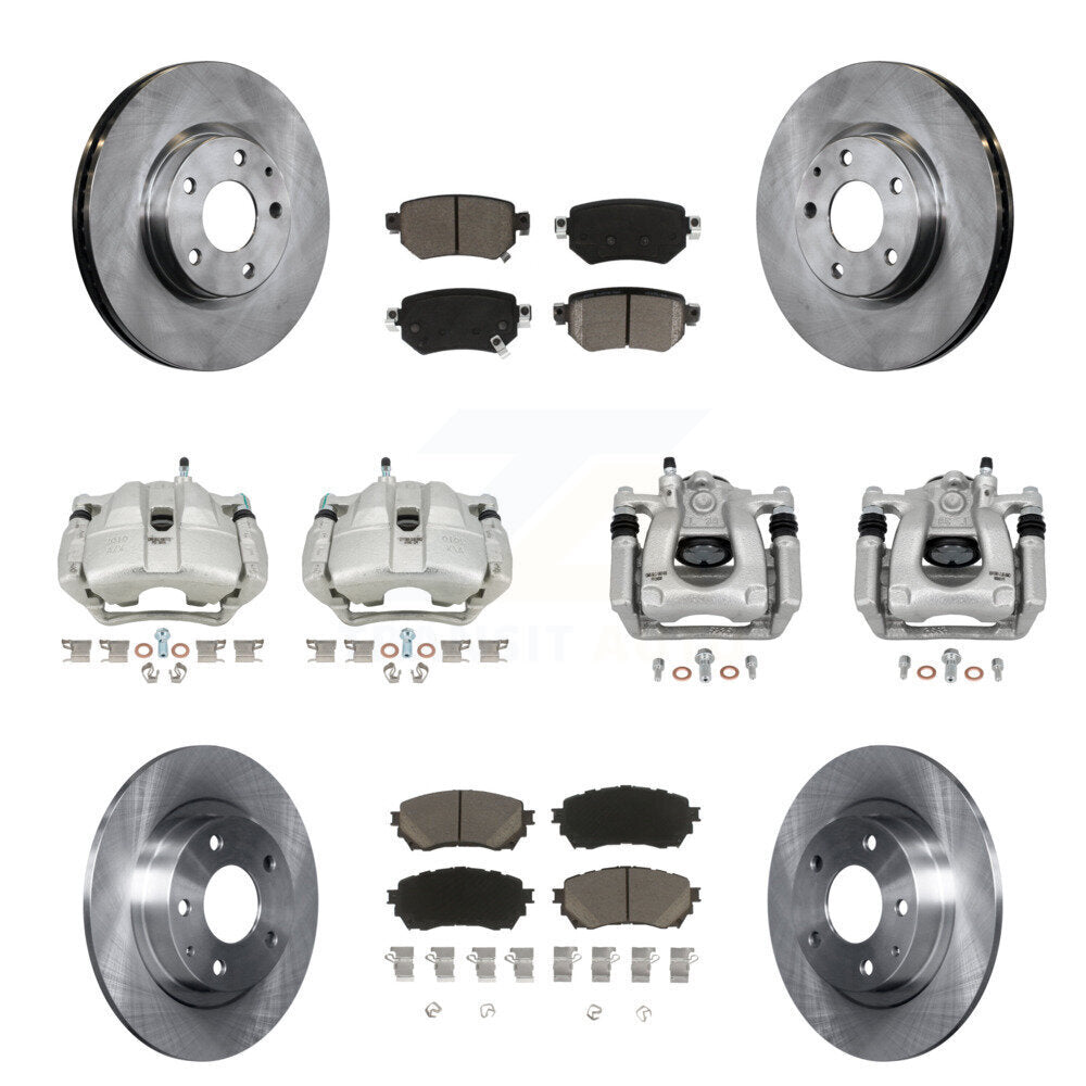 Kit de rotors d'étrier de frein à disque avant et arrière et plaquettes en céramique (10 pièces) pour Mazda 6
