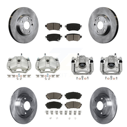 Kit de rotors d'étrier de frein à disque avant et arrière et plaquettes en céramique (10 pièces) pour Mazda 6